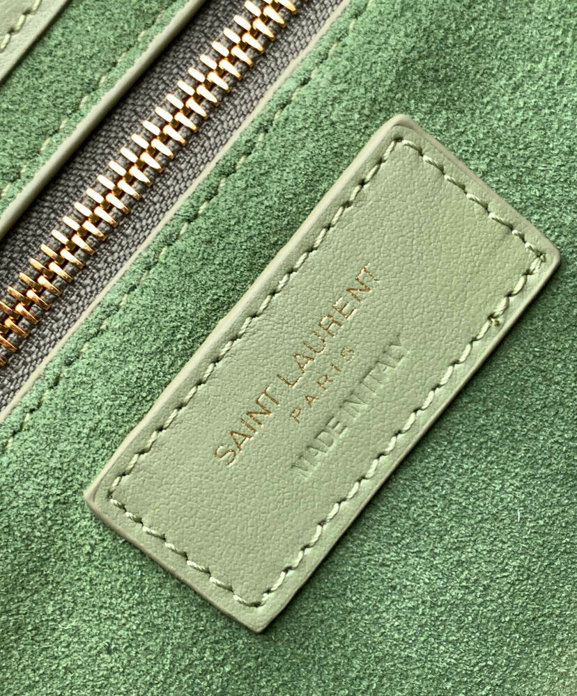 Saint Laurent Le 5 A 7 Hobo Bag In Smooth Leather Green