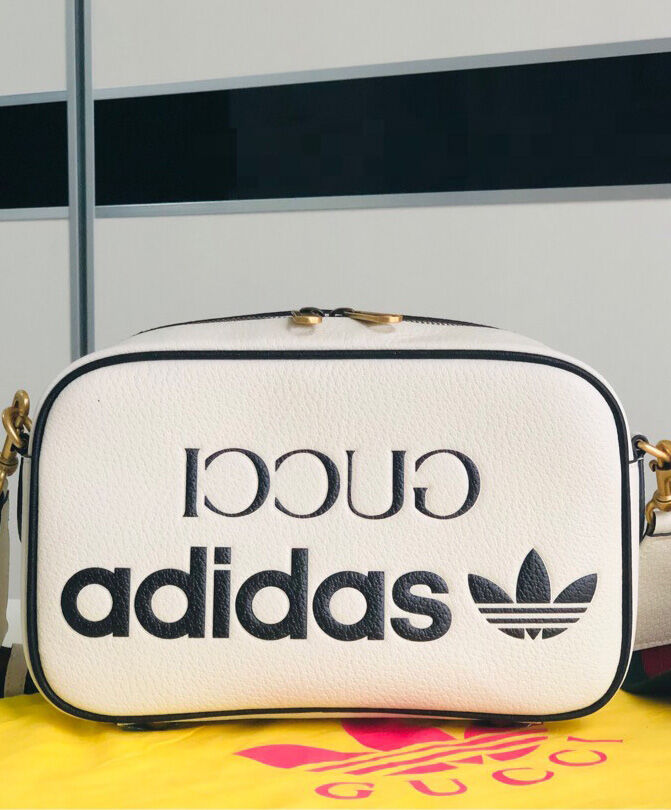 Gucci x adidas Small Shoulder Bag 702427 Cream