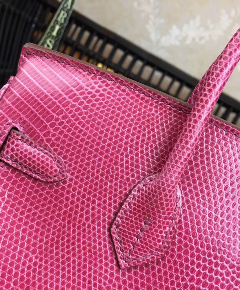Hermes Birkin 25 Lizard leather Peachblow