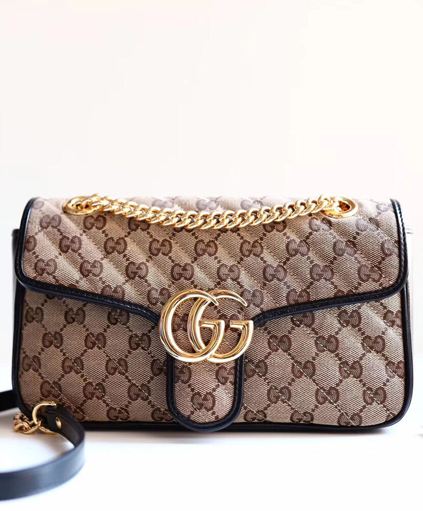 Gucci GG Marmont small shoulder bag 443497 Apricot