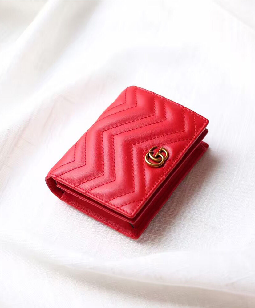 Gucci GG Marmont Card Case 443125 Red