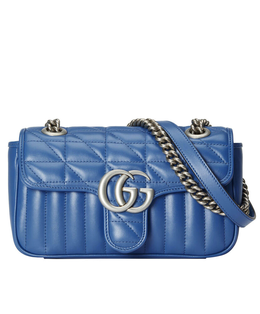Gucci GG Marmont Matelasse Mini Bag Blue