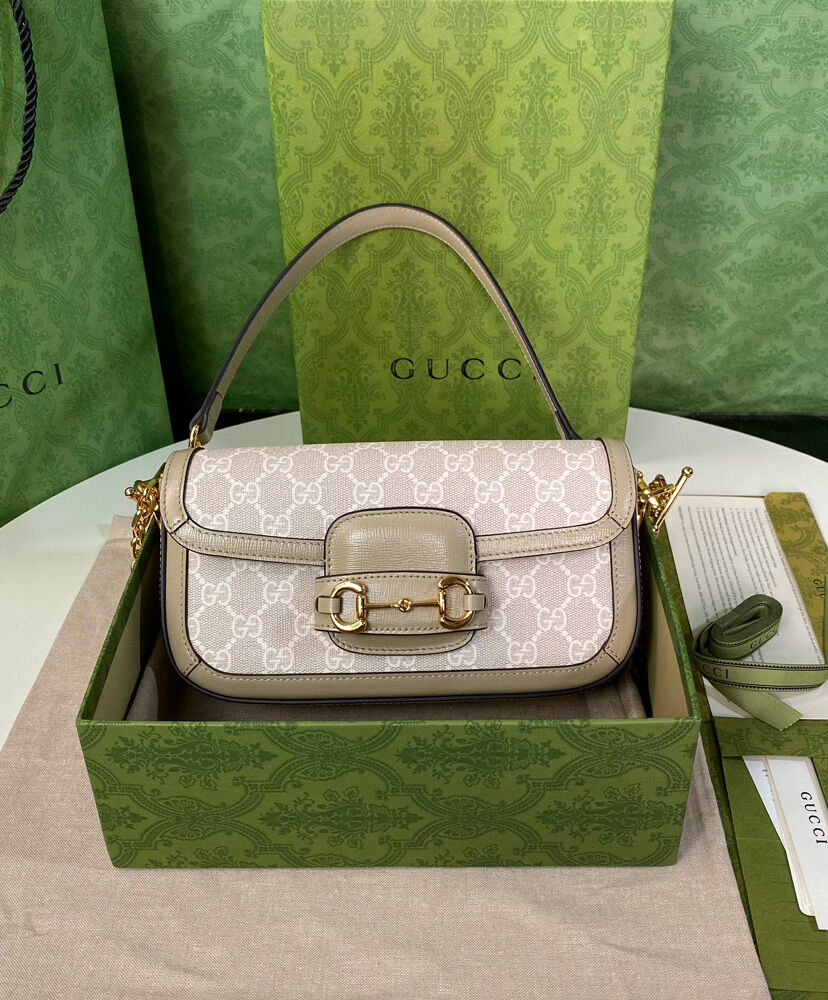 Gucci Horsebit 1955 Shoulder Bag 735178 Cream