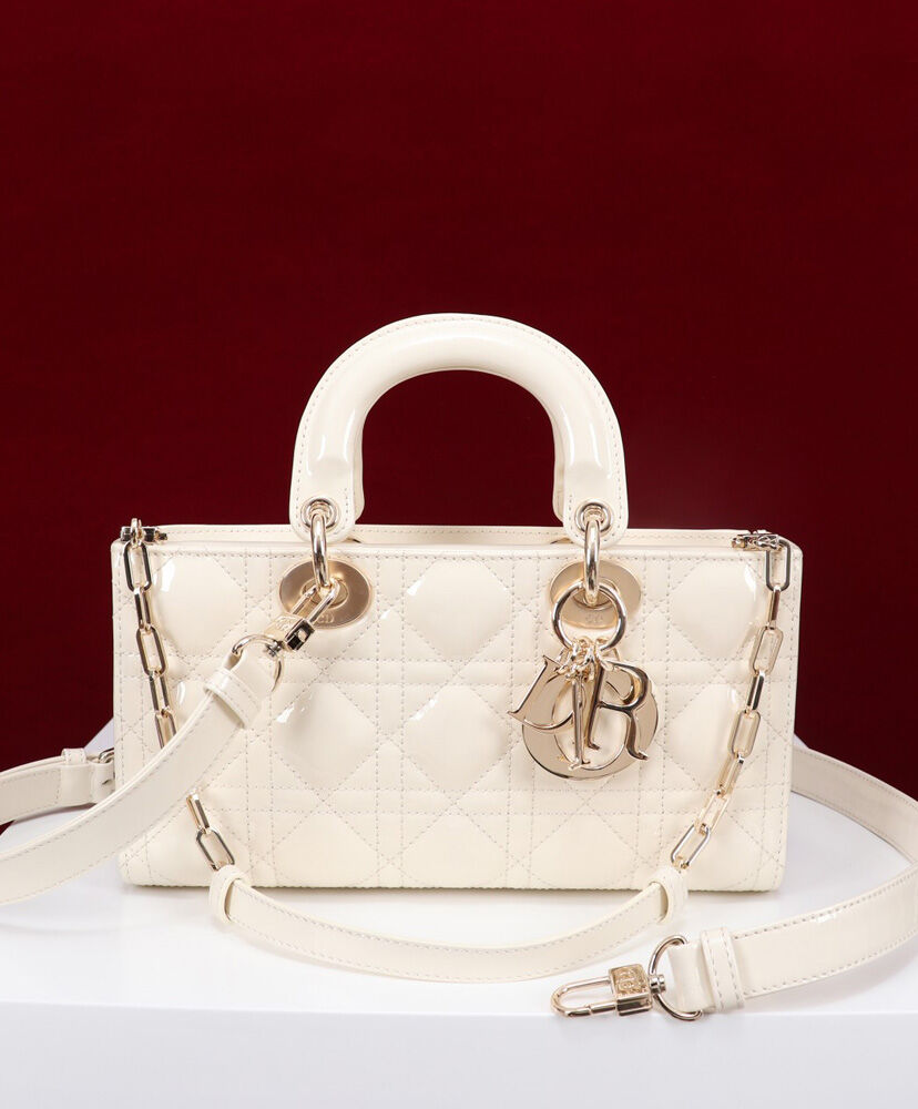 Christian Dior Small Lady D-Joy Bag Cream
