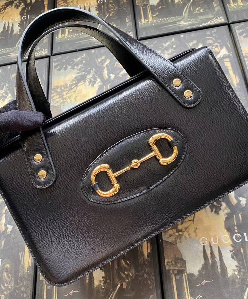 Gucci Horsebit 1955 small top handle bag 627323 Black