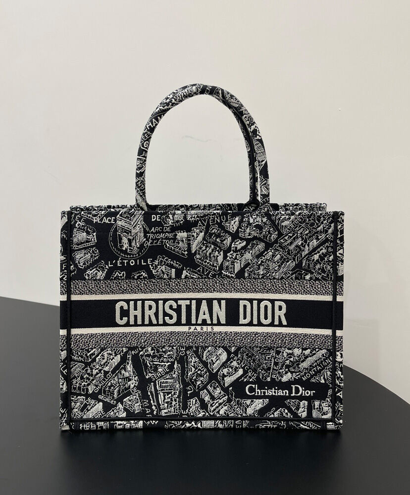 Christian Dior Medium Dior Book Tote Black