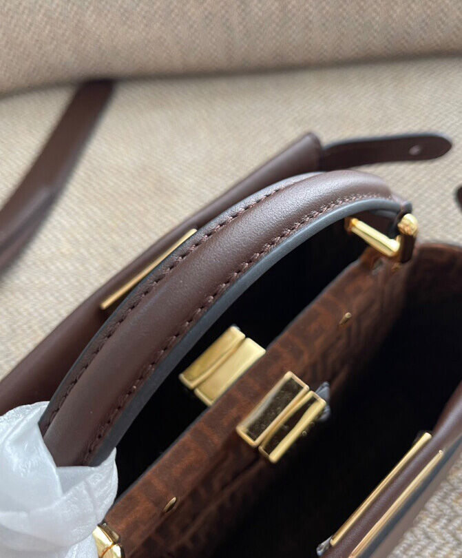 Fendi Peekaboo Mini 8BN244 Dark Coffee