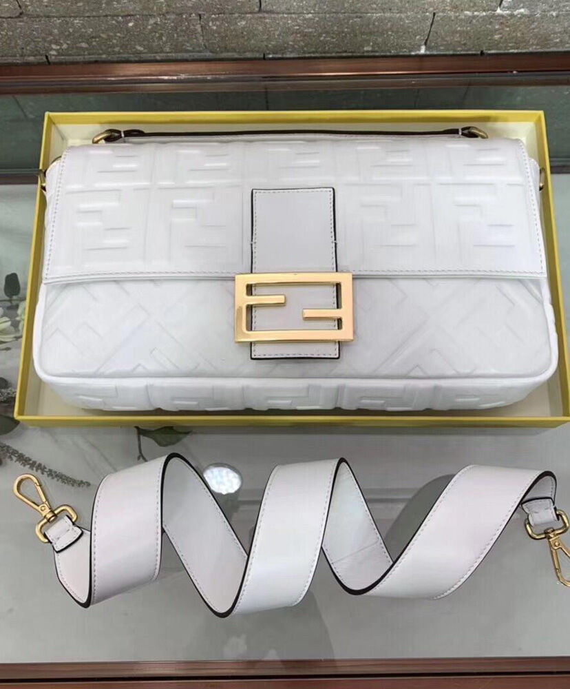 Fendi Baguette Large 8BR771 White