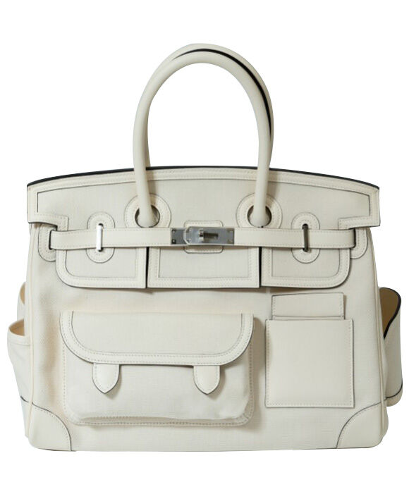 Hermes Birkin 35 Canvas   Swift Leather Cargo Cream