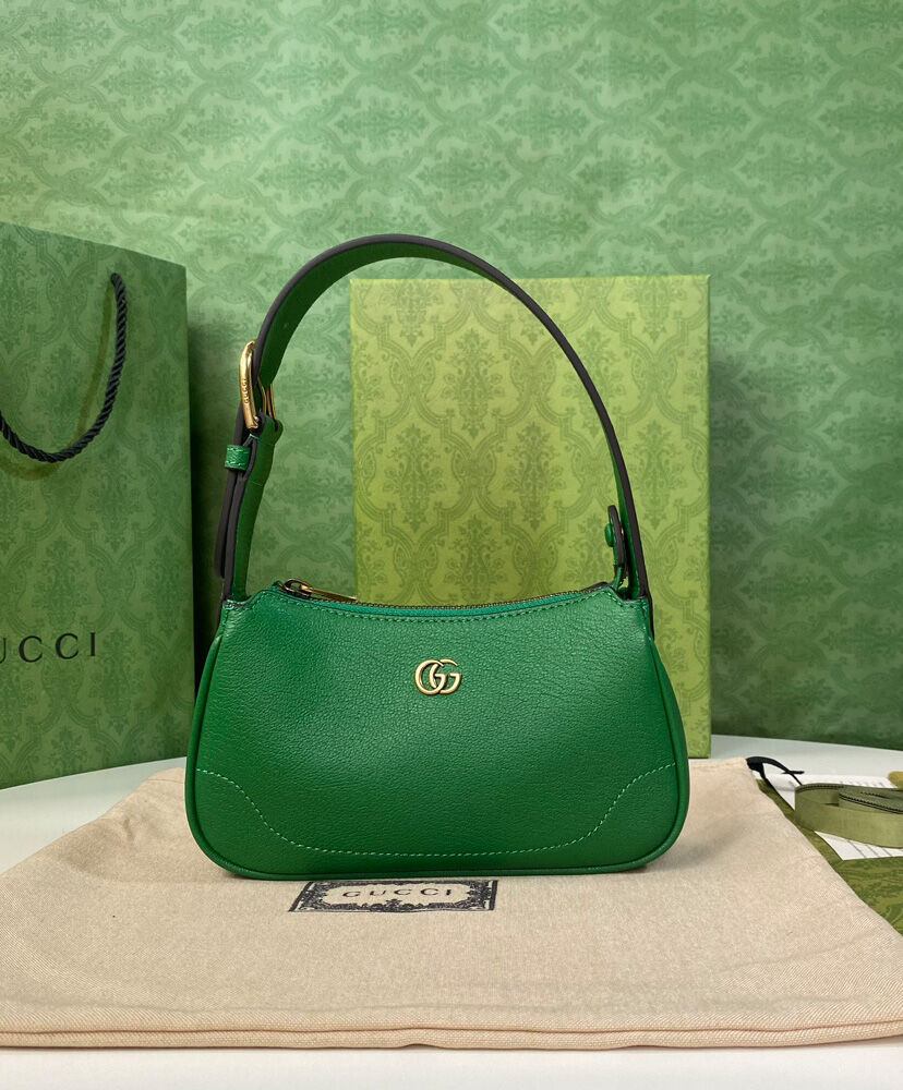 Gucci Aphrodite Shoulder Bag With Double G 739076 Green