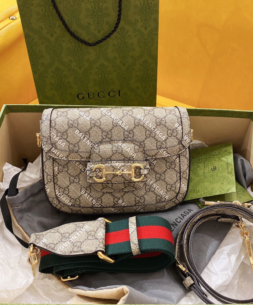 Gucci Hacker Project Gucci Horsebit 1955 Mini Bag 658574 Coffee