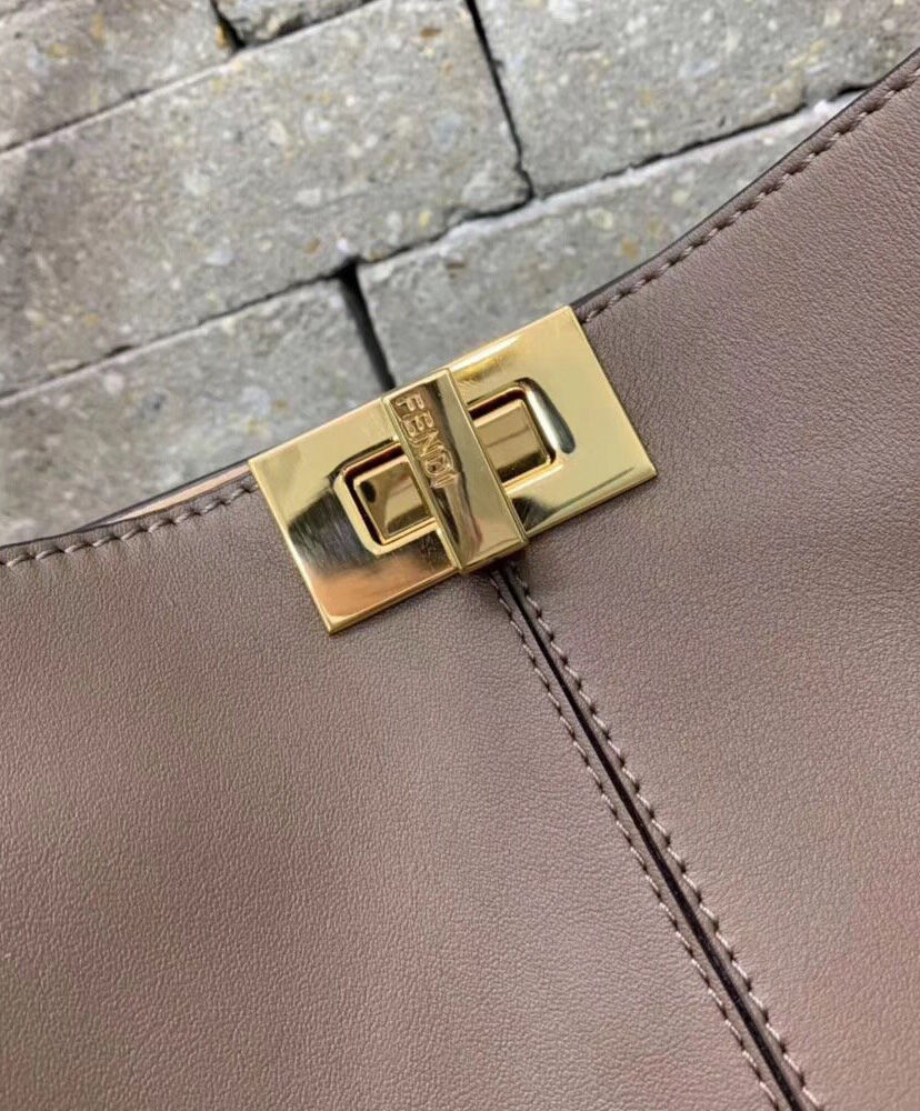 Fendi Peekaboo X-lite Medium Leather Bag Khaki