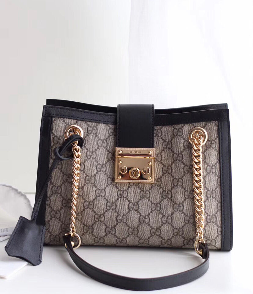 Gucci Padlock Supreme shoulder bag 498156 Black
