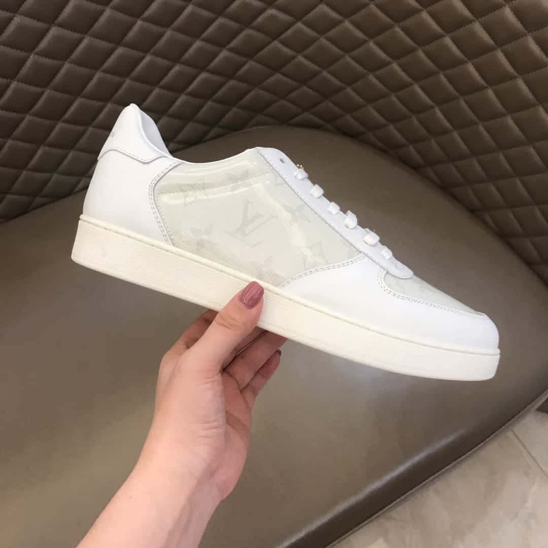 LOUIS VUITTON WHITE MONOGRAM TRANSPARENT RIVOLI SNEAKER   LV40