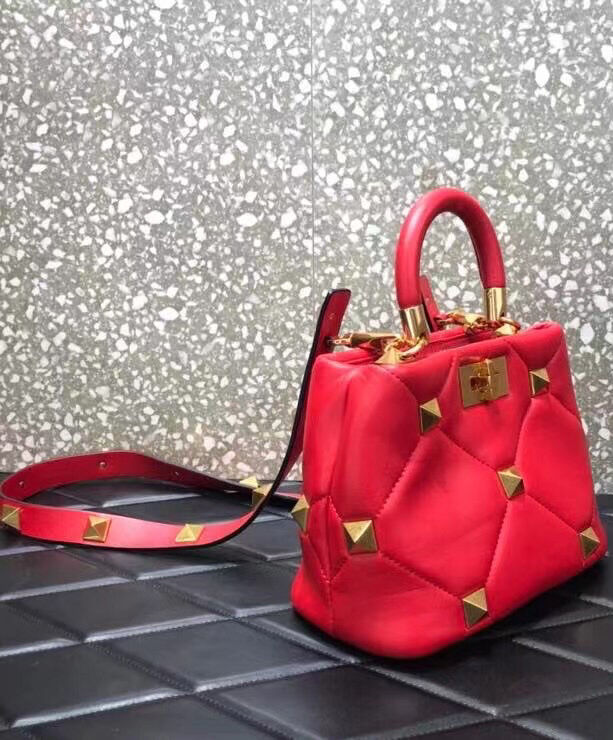 Valentino Garavani Roman Stud The Handle Bag 520 Red