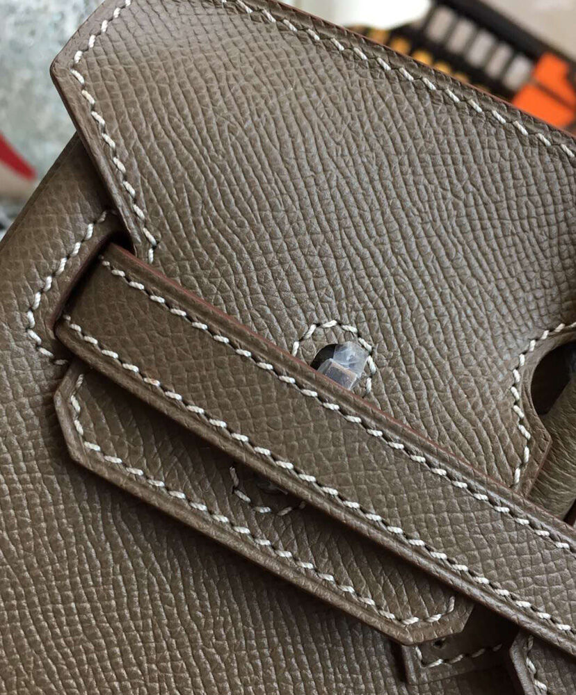 Hermes Birkin 25 Epsom Leather Paon Phw Gray