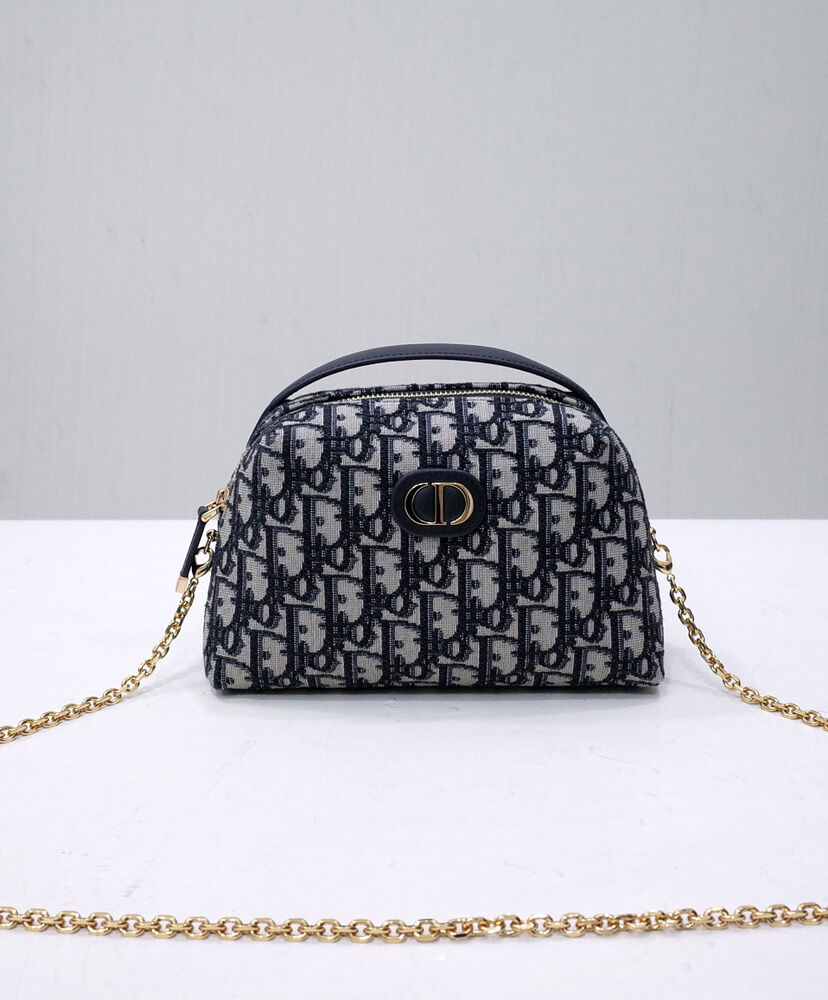 Christian Dior Mini 30 Montaigne D-Cosy Bag Dark Blue