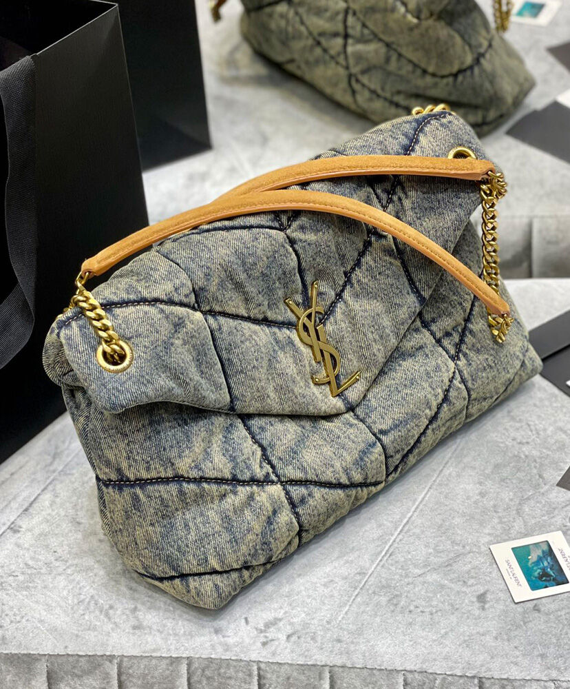 Saint Laurent Puffer Small Bag 577475 Blue
