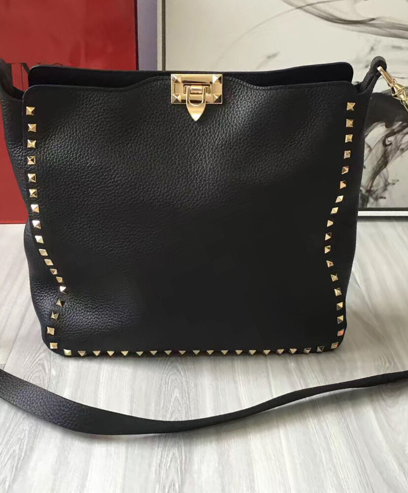 Valentino Rockstud Hobo Bag Black