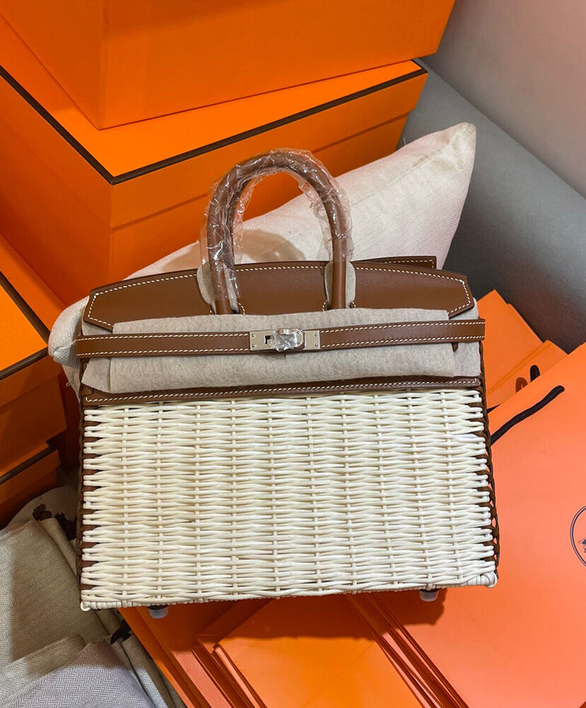 Hermes Birkin 25 Picnic Sellier Coffee