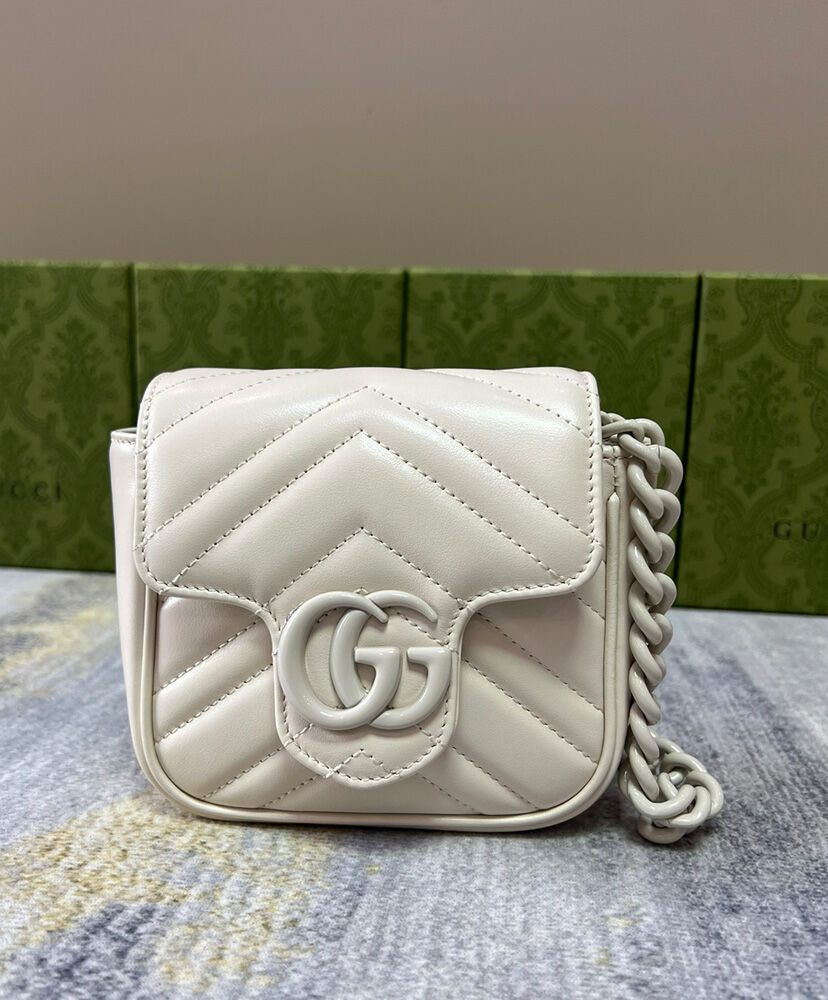 Gucci GG Marmont Belt Bag 739599 Cream