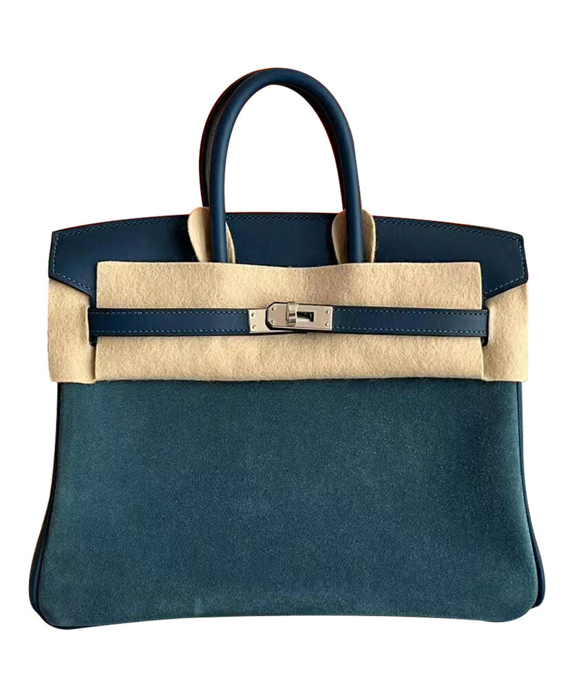 Hermes Birkin 25 Gris Caillou   Etoupe Grizzly and Swift Palladium Hardware