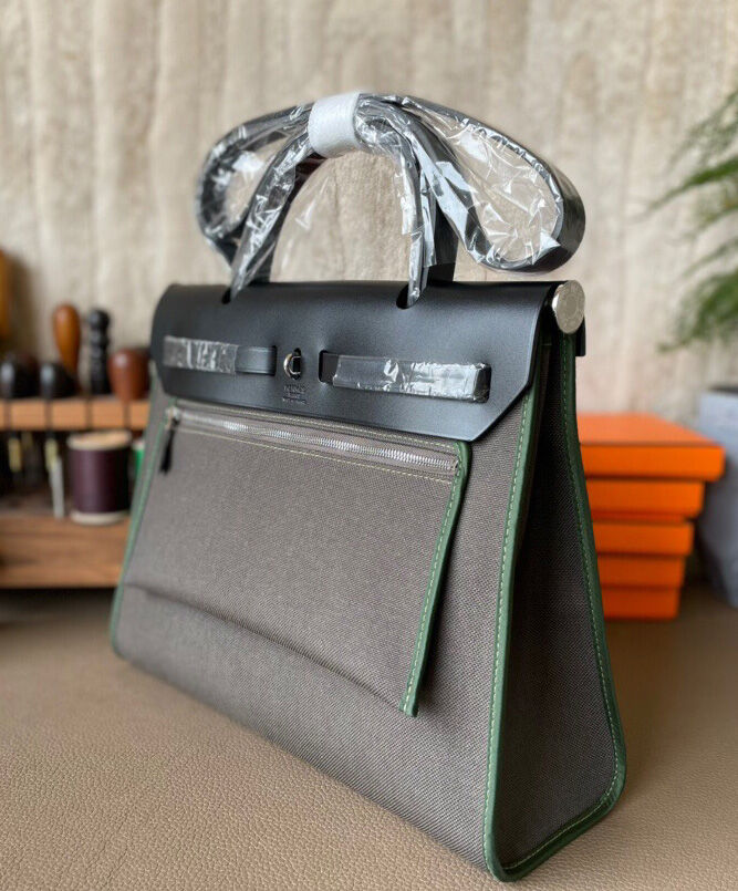Hermes Herbag Zip Tote Bag Black