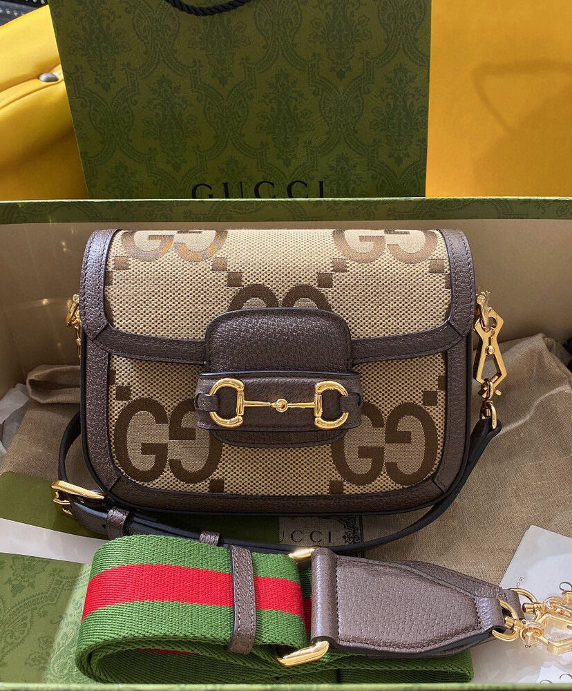 Gucci Horsebit 1955 jumbo GG Mini Bag 658574 Brown