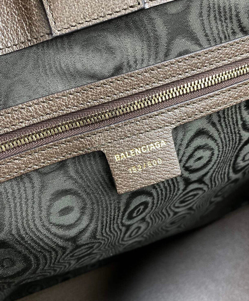 Balenciaga Hacker Graffiti Large Tote Bag Dark Coffee