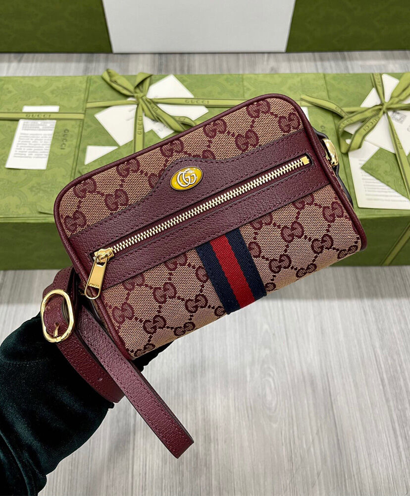 Gucci Ophidia mini bag with Web 517350 Mauve