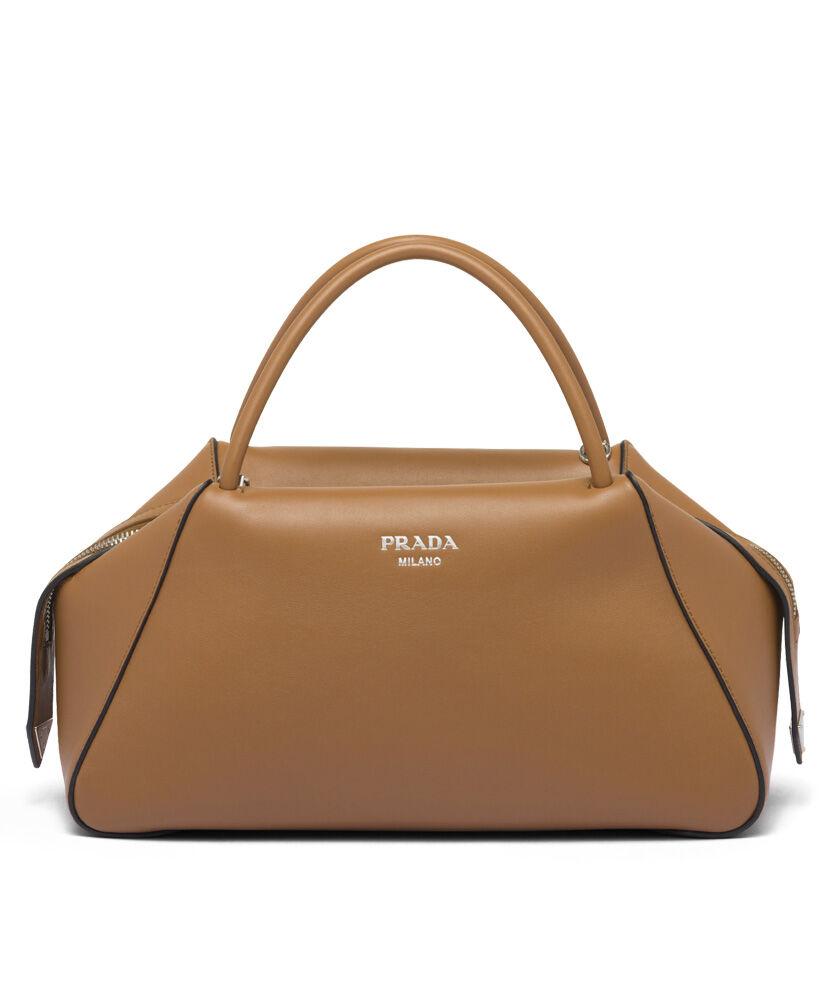 Prada Medium Leather Prada Supernova Handbag 1BA365 Coffee