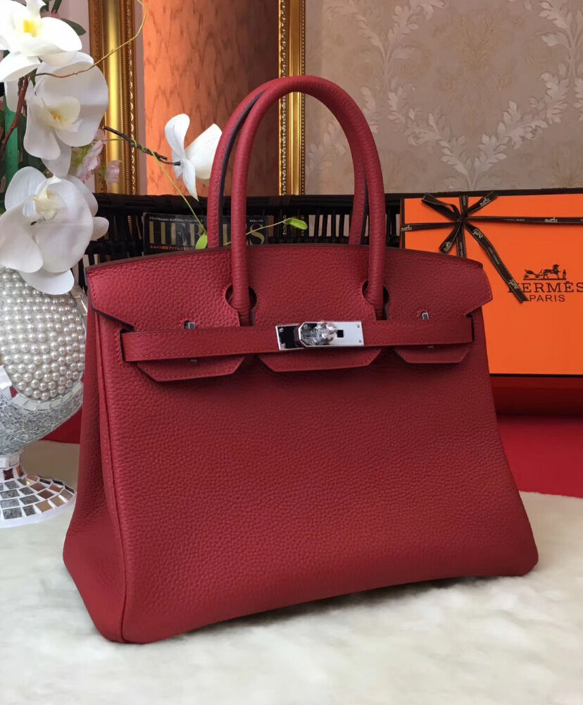 Hermes Birkin 30 Togo Leather Red