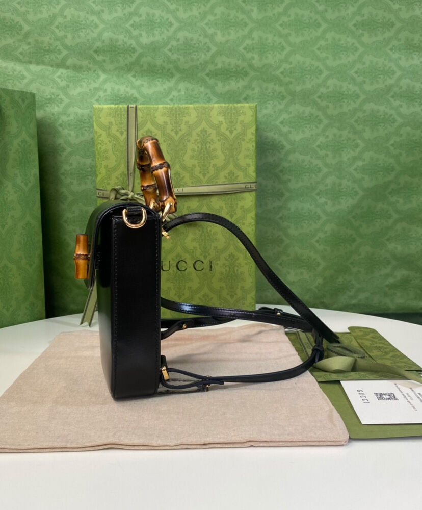 Gucci Bamboo Mini Handbag 702106 Black
