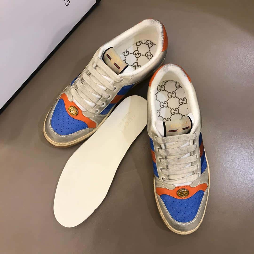 GUCCI SCREENER LEATHER SNEAKER   GC54
