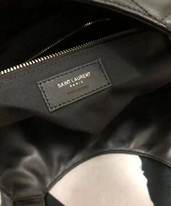 Saint Laurent Icare Maxi Shopping Bag In Quilted Lambskin Black