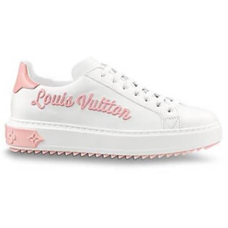 LOUIS VUITTON WOMEN S TIME OUT SNEAKER WHITE/PINK FOR WOMEN   LV31
