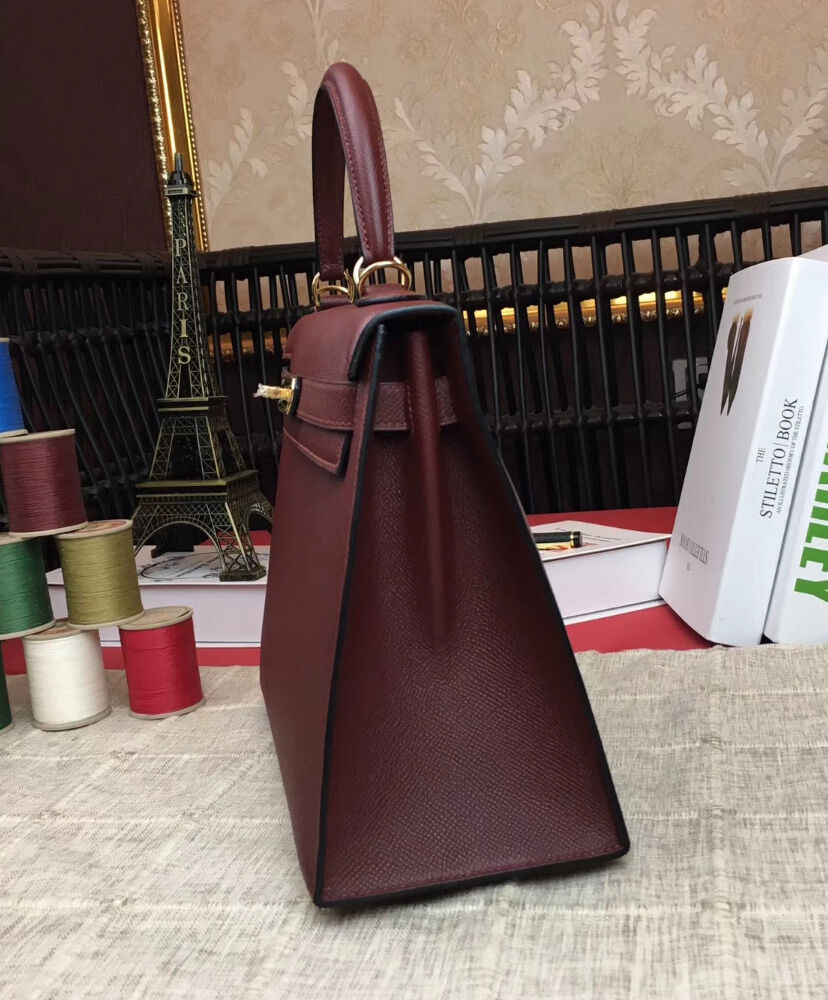 Hermes Kelly Bag 28 Epsom Leather Mauve