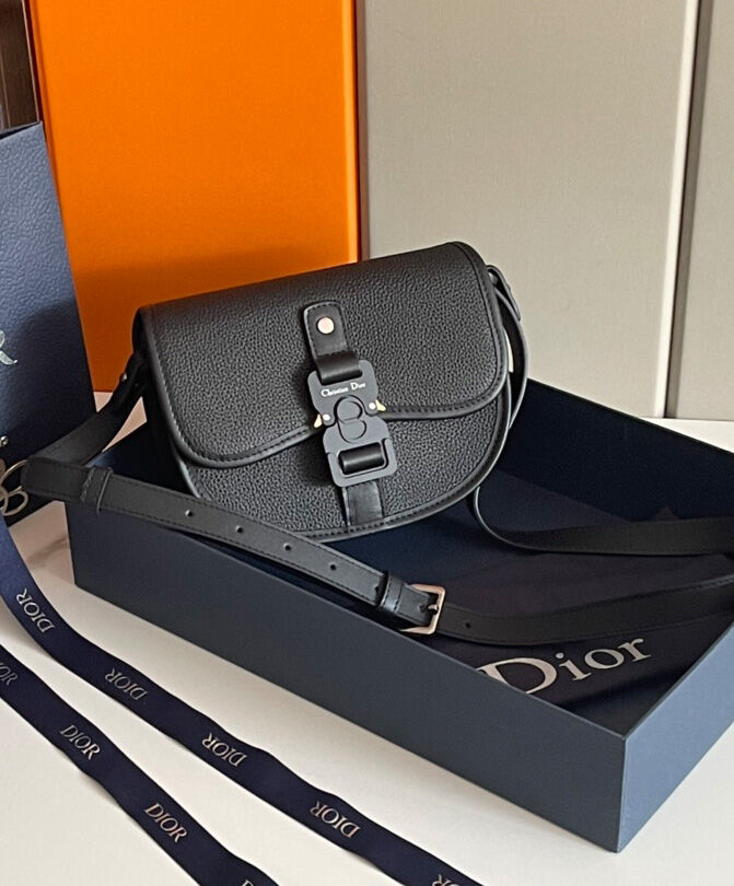 Christian Dior Gallop Messenger Bag Black
