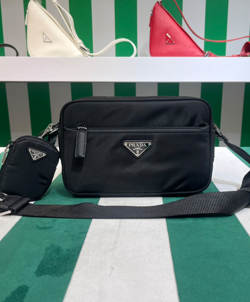 Prada Re-Nylon Shoulder Bag 1BC167 Black