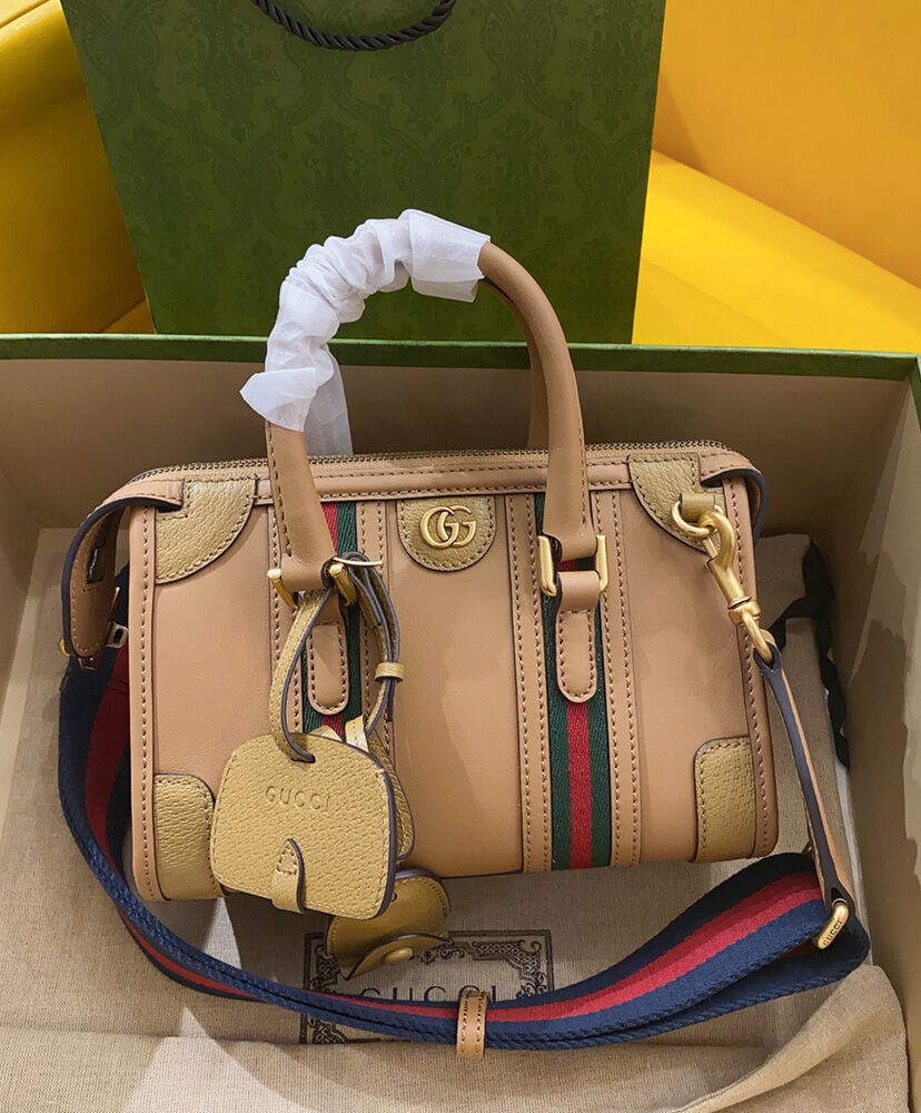 Gucci Mini Canvas Top Handle Bag 715771 Brown