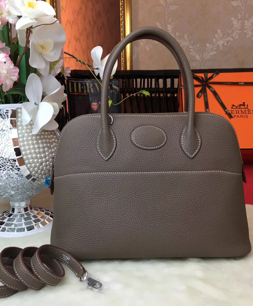 Hermes Bolide 31 Togo Leather Gray