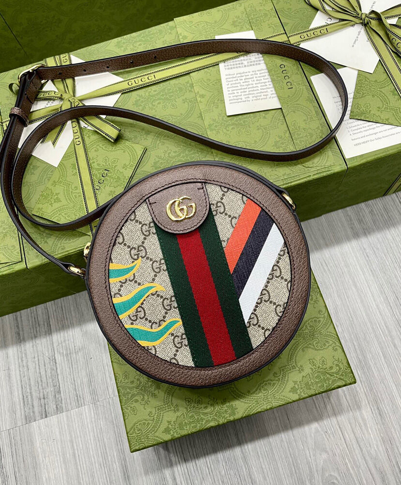 Gucci Round Shoulder Bag With Double G 574978 Dark Coffee