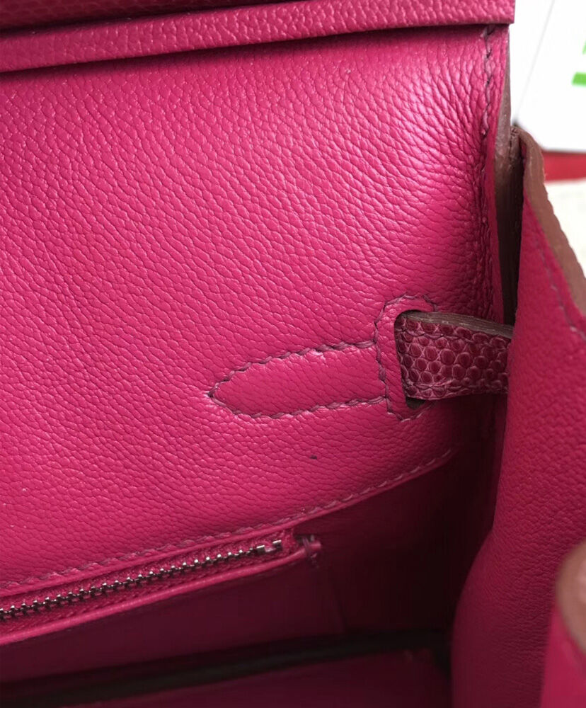 Hermes Birkin 25 Lizard leather Peachblow