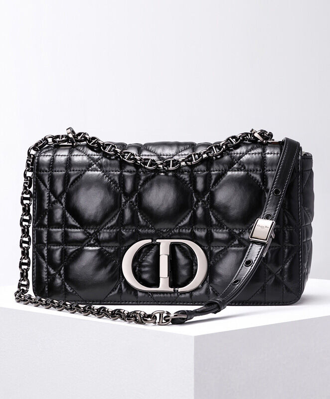Christian Dior Medium Dior Caro Bag Black
