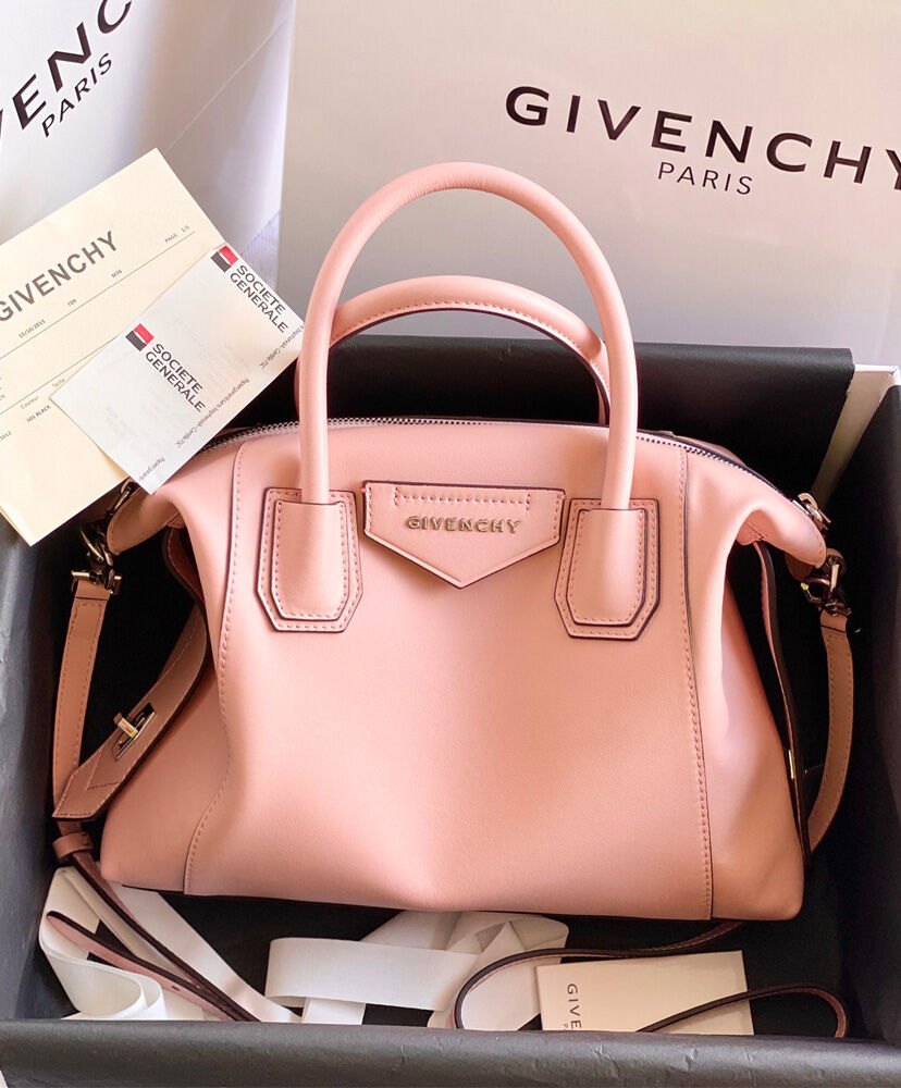 Givenchy Small Antigona Soft Bag In Smooth Leather Pink