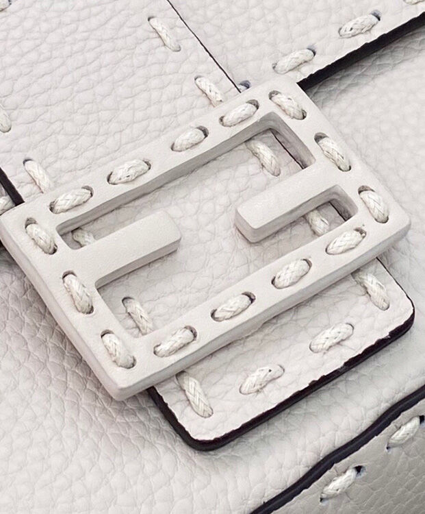 Fendi Baguette Full Grain Leather Bag 8BR600 Cream