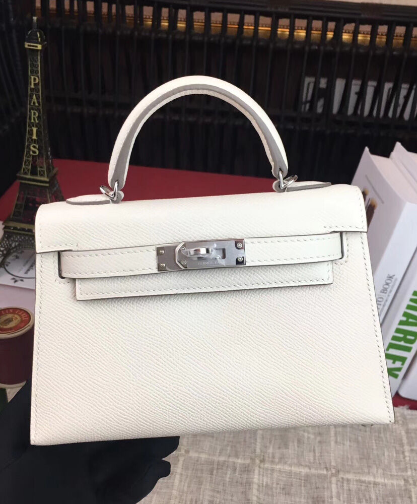Hermes Kelly Bag 19 Epsom Leather White