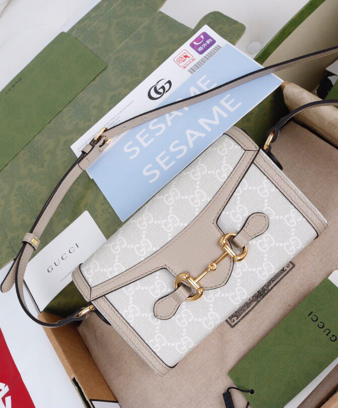 Gucci Horsebit 1955 Mini Bag 699296 Cream