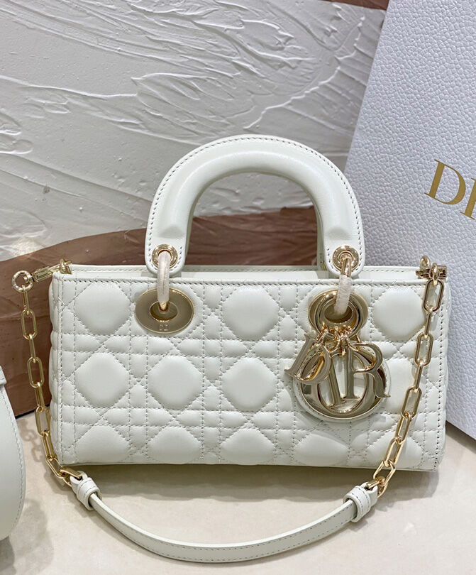 Christian Dior Small Lady D-Joy Bag Cream