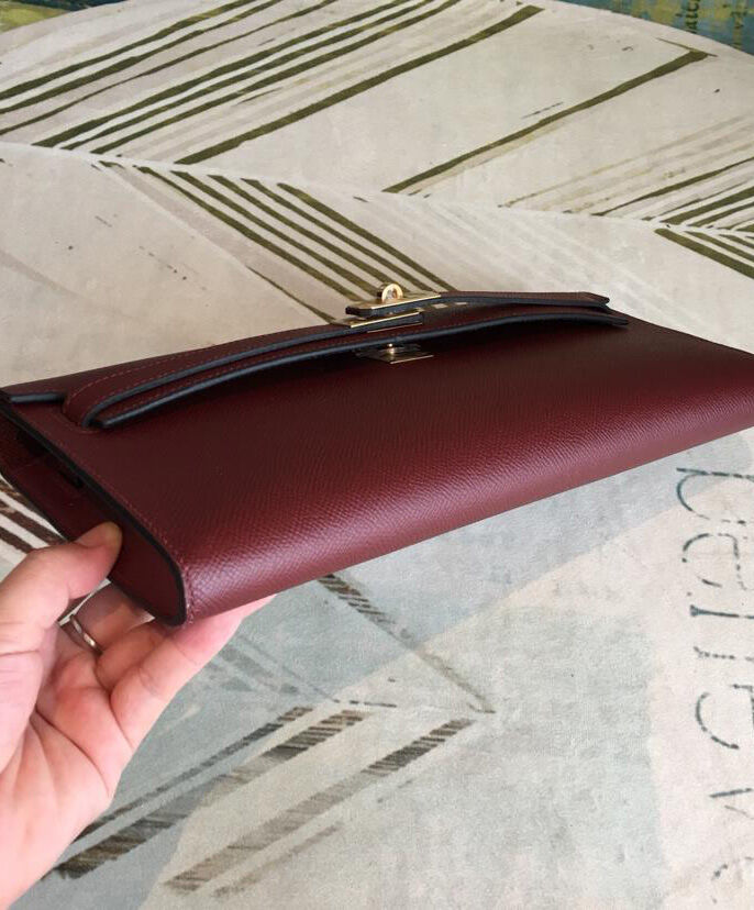 Hermes Kelly Cut Rouge H Mauve